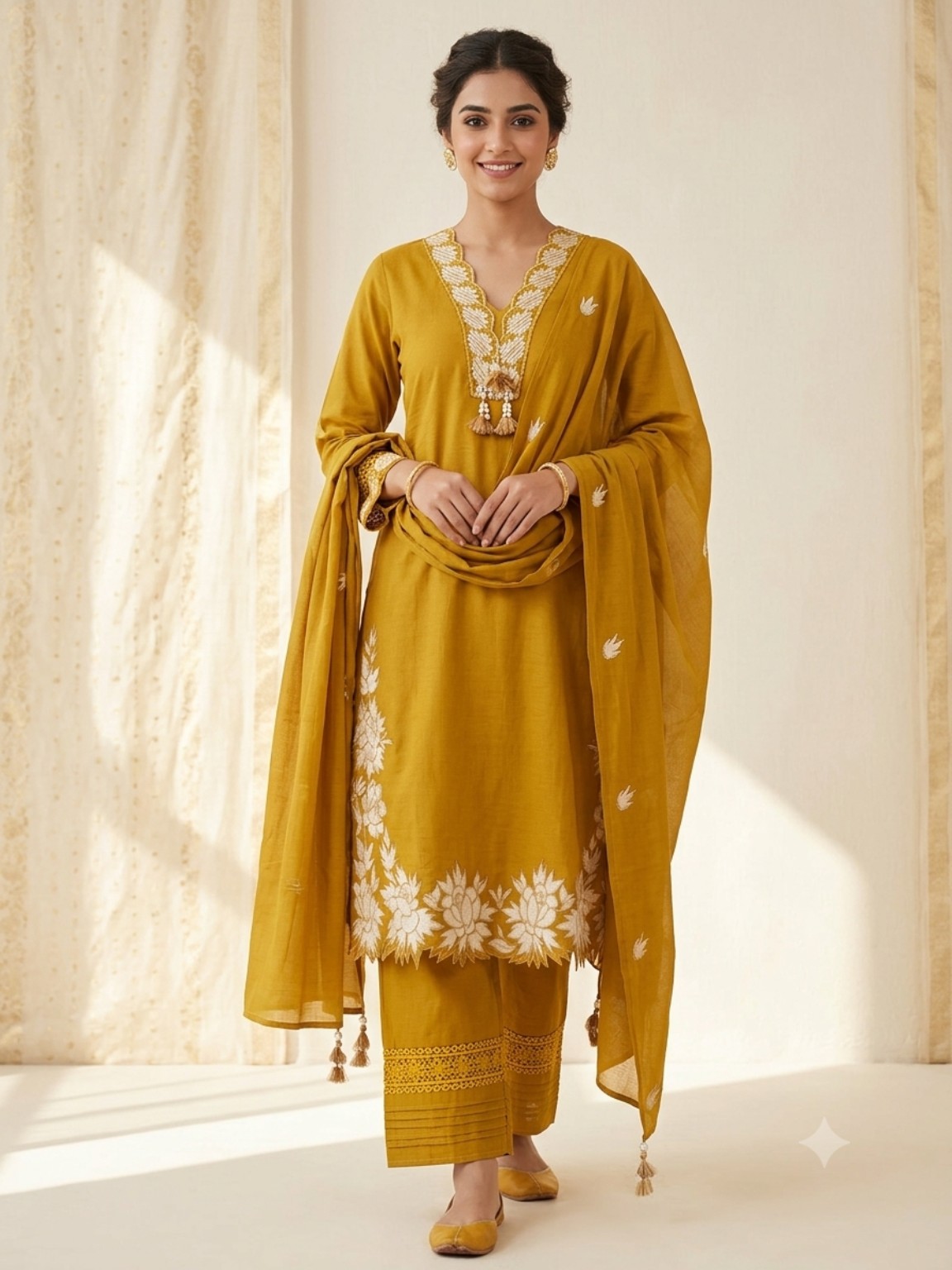 Mustard designer suit