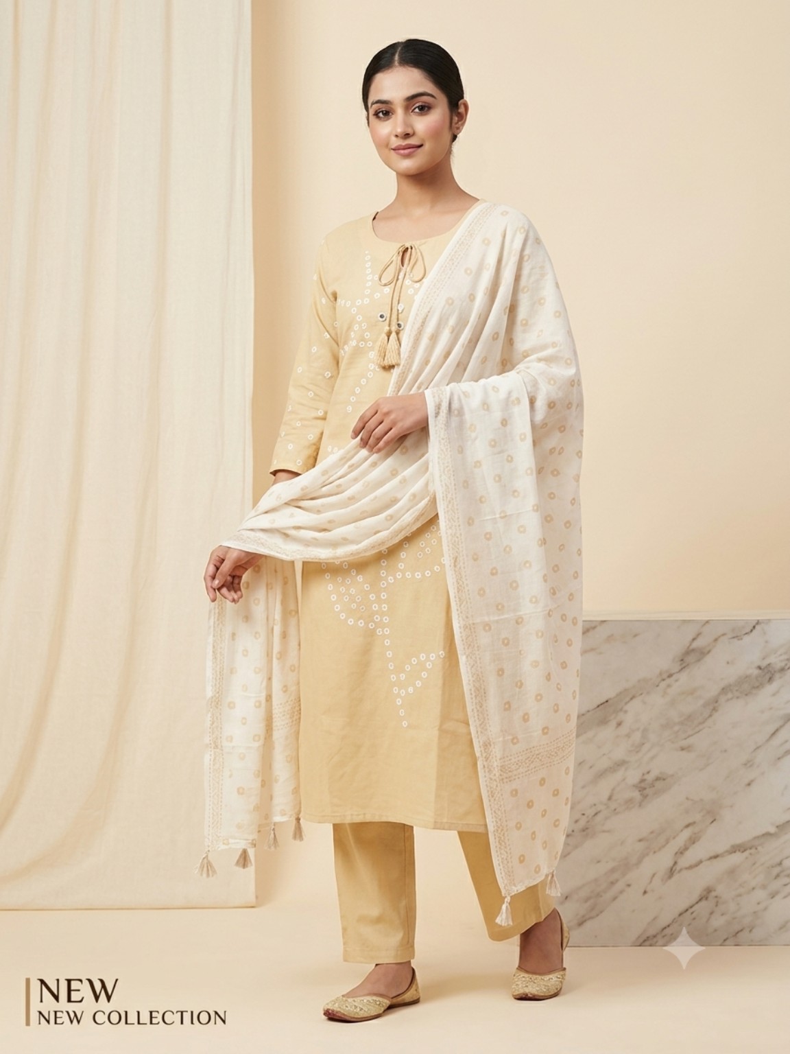 Cream designer suit